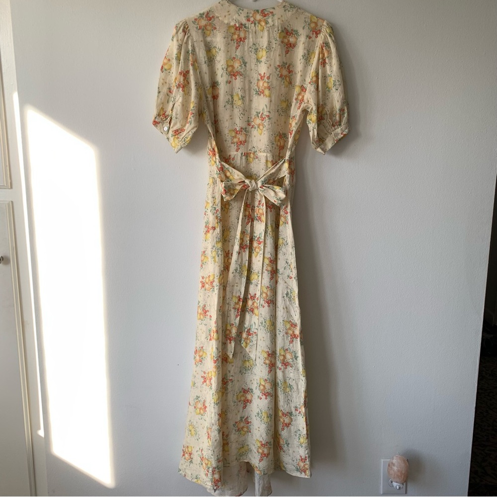 Doen Floral Maxi Dress in Cream and Pink - Picture 8 of 10